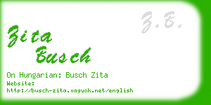 zita busch business card